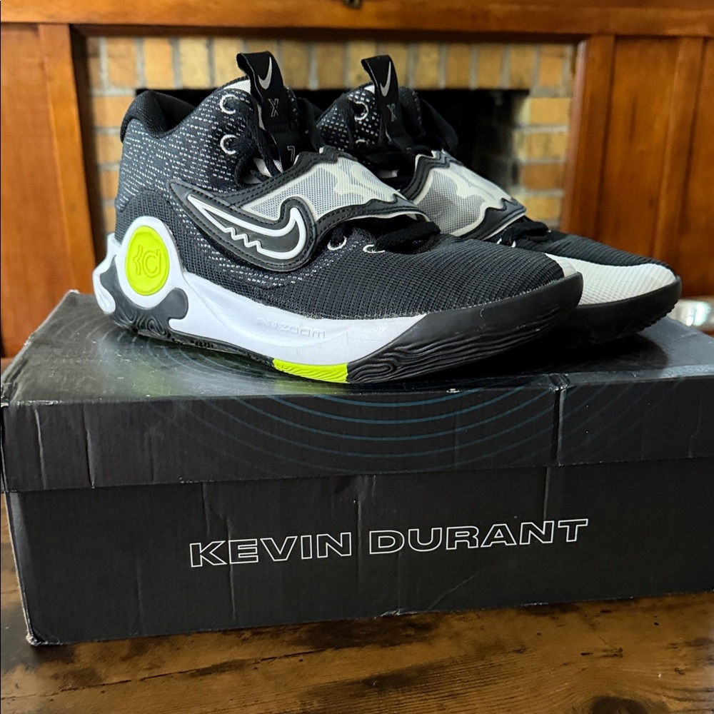 Nike Black and White Athletic Shoes with Neon Accents